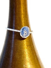 Load image into Gallery viewer, Enid and me - B nugget ring on diamond cut wire, is adjustable to fit most sizes.