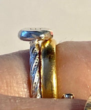 Load image into Gallery viewer, E Nugget adjustable Sterling Silver Ring.