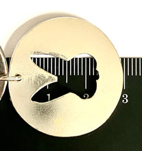 Load image into Gallery viewer, Rabbit Keyring with Sterling Silver Disc.