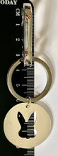Load image into Gallery viewer, Rabbit Keyring with Sterling Silver Disc.