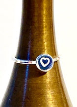 Load image into Gallery viewer, Heart Nugget adjustable Sterling Silver Ring.