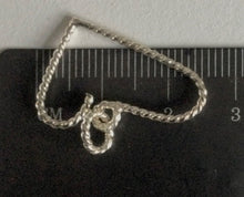 Load image into Gallery viewer, asymmetric twisted sterling silver heart charm holder/pendant width