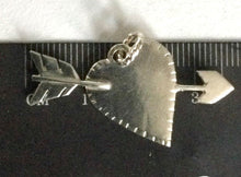 Load image into Gallery viewer, Sterling Silver Vintage Inspired Arrow Through the Heart Pendant.