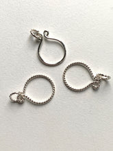 Load image into Gallery viewer, Sterling Silver Round Charm Holder.