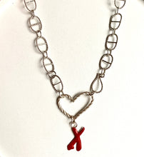 Load image into Gallery viewer, Twister Sterling Silver Heart Charm Holder/ Pendant.