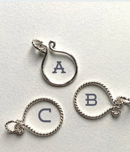 Load image into Gallery viewer, Sterling Silver Round Charm Holder.
