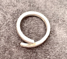 Load image into Gallery viewer, Textured Open Ended Enid Ring in Sterling Silver.