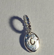 Load image into Gallery viewer, Recycled Sterling Silver Nugget with the Letter C
