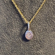 Load image into Gallery viewer, Recycled Sterling Silver Nugget with the Letter C
