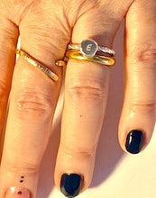 Load image into Gallery viewer, E Nugget adjustable Sterling Silver Ring.
