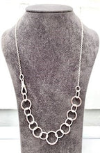 Load image into Gallery viewer, Sterling Silver Bib Chain Necklace with Albert Swivel Clasp
