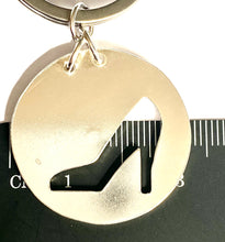 Load image into Gallery viewer, Stiletto Keyring with Sterling Silver Disc.
