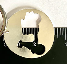 Load image into Gallery viewer, Scooter Keyring with Sterling Silver Disc.
