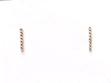 Load image into Gallery viewer, Sterling Silver Twisted Bar Stud Earrings.
