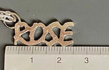 Load image into Gallery viewer, Sterling Silver 'Rose' Slogan charm.
