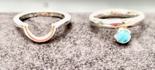 Load image into Gallery viewer, Sterling Silver Half Moon Stacker Ring.

