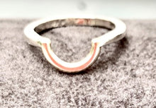 Load image into Gallery viewer, Sterling Silver Half Moon Stacker Ring.
