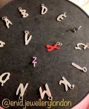 Load image into Gallery viewer, enid and me sterling silver letter  charms plane or enamelled
