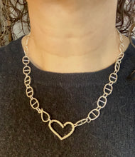 Load image into Gallery viewer, Twister Sterling Silver Heart Charm Holder/ Pendant.
