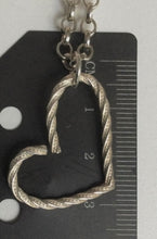 Load image into Gallery viewer, Twister Sterling Silver Heart Charm Holder/ Pendant.
