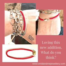 Load image into Gallery viewer, Fucshia Pink Enamelled Box Chain Bracelet
