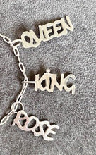 Load image into Gallery viewer, Sterling Silver 'QUEEN' Slogan charm.
