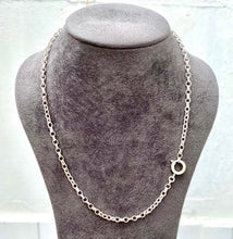 Load image into Gallery viewer, Sterling Silver Rolo Chain With Flat Round Trigger Clasp
