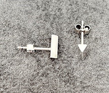 Load image into Gallery viewer, Triangle Bar Studs in Sterling Silver
